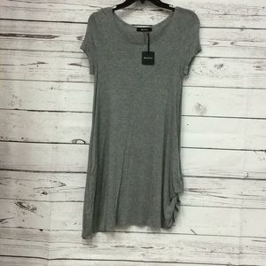 42 Pops light gray short sleeve knit trapeze dress‎